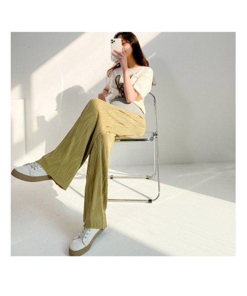 witch（ウイッチ）の「マタニティ ガウチョ ワイドパンツ（その他パンツ・レディース・イエロー/ブラック・M/L）」の10枚目の写真