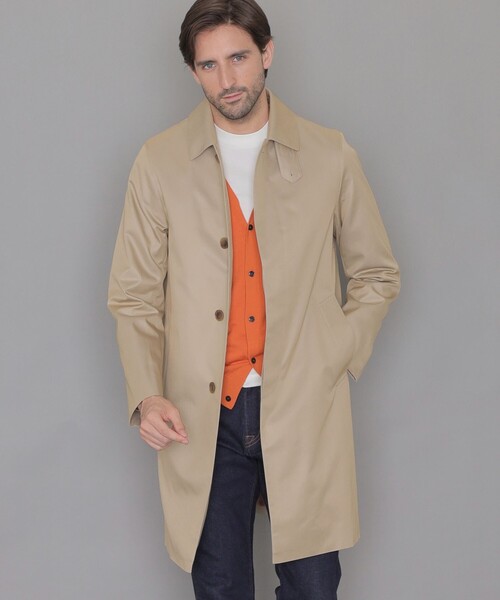 MACKINTOSH LONDON(マッキントッシュ ロンドン)の「【WEB・一部店舗限定】【DUNFORD】スビンコットンポリエステルギャバジンステンカラーコート(トレンチコート・メンズ・ベージュ系その他/ネイビー・40/36/38)」の2枚目の写真