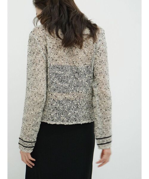 FIKA.（フィーカ）の「Mixed yarn knit polo shirt（シャツ/ブラウス・レディース・ブラック・MEDIUM）」の8枚目の写真