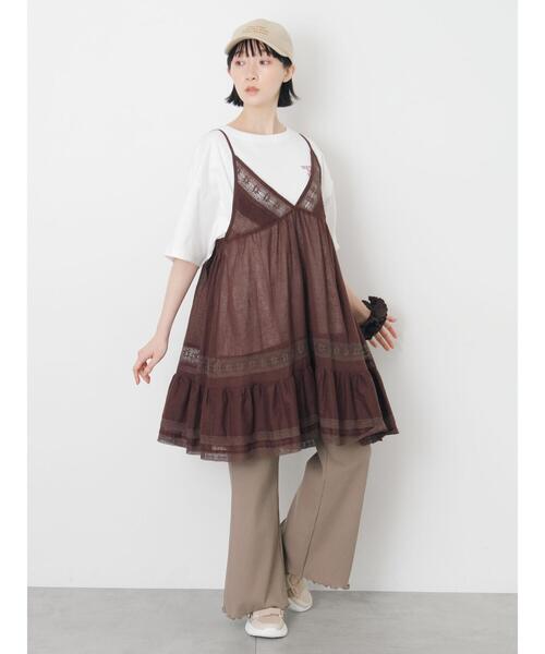 Samansa Mos2(サマンサ モスモス)の「【接触冷感】裾メローリブフレアパンツ(その他パンツ・レディース・アイボリー/モカ/ブラック・L/M)」の5枚目の写真