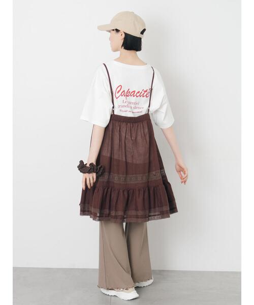Samansa Mos2(サマンサ モスモス)の「【接触冷感】裾メローリブフレアパンツ(その他パンツ・レディース・アイボリー/モカ/ブラック・L/M)」の7枚目の写真