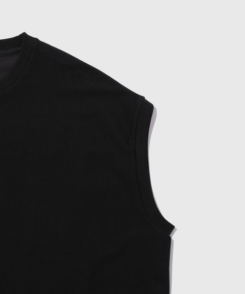 ADAM ET ROPE'(アダムエロペ)の「【MINUS】ノースリーブTシャツ / 接触冷感 / 遮熱 / UVカット / 吸水拡散(Tシャツ/カットソー・メンズ・ブラック/ホワイト・FREE)」の7枚目の写真