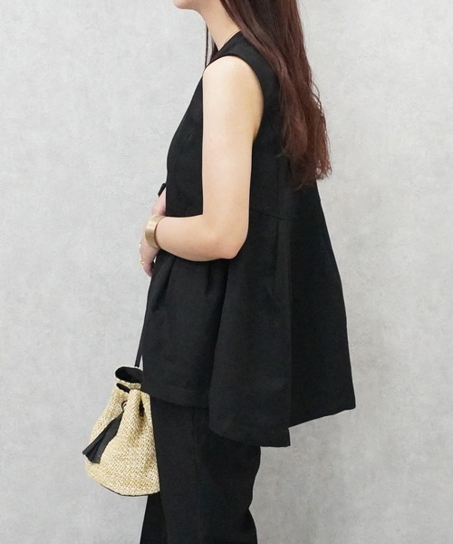 SELECT LEVERY(セレクトリベリー)の「ジレセットアップ(セットアップ・レディース・ブラック/ダークグレー/ベージュ・MEDIUM/LARGE)」の16枚目の写真