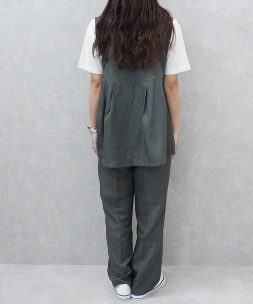 SELECT LEVERY(セレクトリベリー)の「ジレセットアップ(セットアップ・レディース・ブラック/ダークグレー/ベージュ・MEDIUM/LARGE)」の10枚目の写真