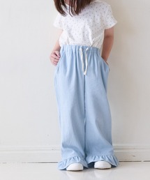 LOWRYS FARM | デニムスソフリルパンツ　 683667(デニムパンツ)