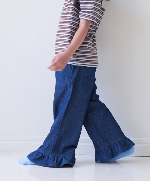 LOWRYS FARM(ローリーズファーム)の「デニムスソフリルパンツ 683667(デニムパンツ・キッズ・ブルー/ライトブルー/ワンウォッシュ・140cm/150cm/130cm/120cm/110cm)」の18枚目の写真