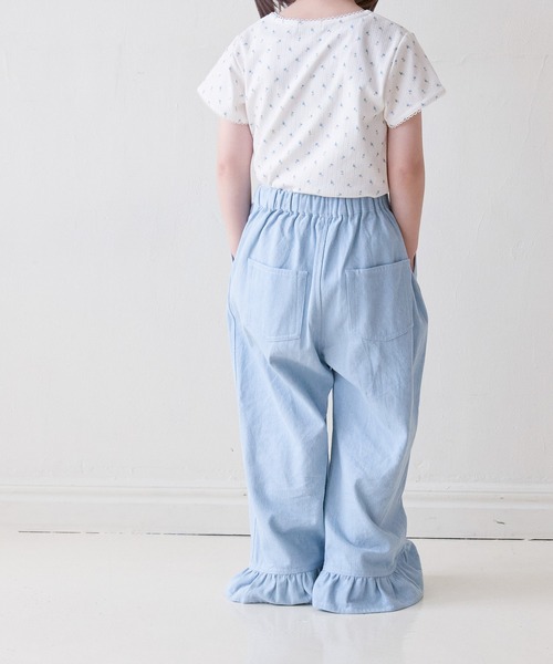 LOWRYS FARM(ローリーズファーム)の「デニムスソフリルパンツ 683667(デニムパンツ・キッズ・ブルー/ライトブルー/ワンウォッシュ・140cm/150cm/130cm/120cm/110cm)」の13枚目の写真