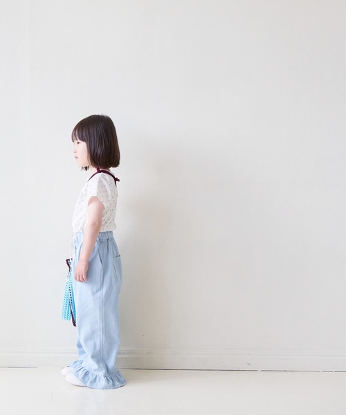 LOWRYS FARM(ローリーズファーム)の「デニムスソフリルパンツ 683667(デニムパンツ・キッズ・ブルー/ライトブルー/ワンウォッシュ・140cm/150cm/130cm/120cm/110cm)」の9枚目の写真