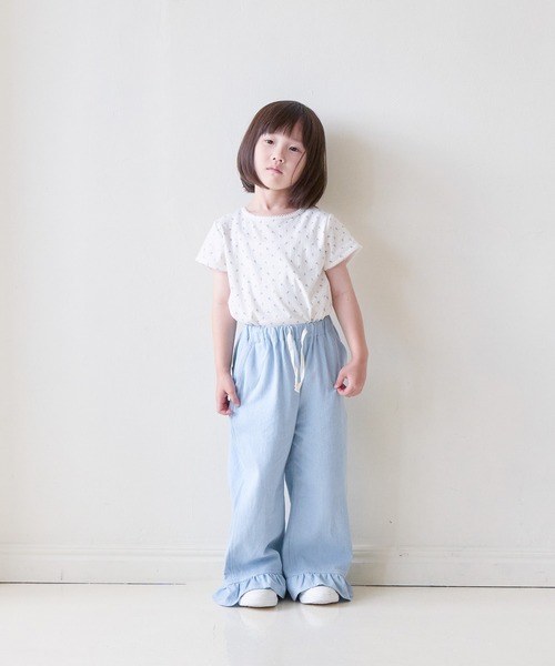 LOWRYS FARM(ローリーズファーム)の「デニムスソフリルパンツ 683667(デニムパンツ・キッズ・ブルー/ライトブルー/ワンウォッシュ・140cm/150cm/130cm/120cm/110cm)」の10枚目の写真