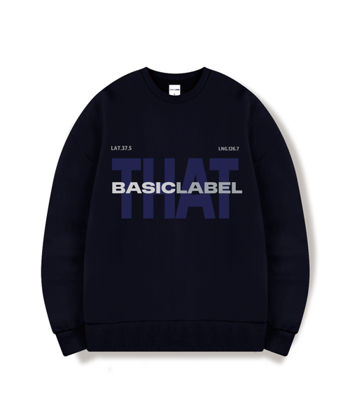 BASIC LABEL（ベーシックラベル）の「Type That Oversized Sweatshirt 5 Color [BLBM_1004]（スウェット・レディース・ブラック/ネイビー/グレー/ライトグレー/ホワイト・LARGE/X-LARGE/MEDIUM/SMALL）」の5枚目の写真