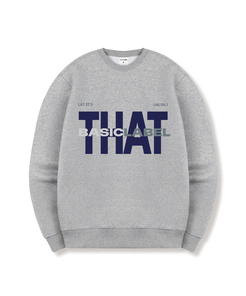 BASIC LABEL（ベーシックラベル）の「Type That Oversized Sweatshirt 5 Color [BLBM_1004]（スウェット・レディース・ブラック/ネイビー/グレー/ライトグレー/ホワイト・LARGE/X-LARGE/MEDIUM/SMALL）」の4枚目の写真
