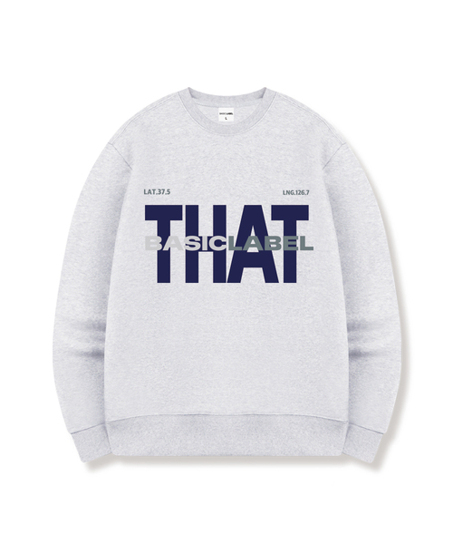 BASIC LABEL（ベーシックラベル）の「Type That Oversized Sweatshirt 5 Color [BLBM_1004]（スウェット・レディース・ブラック/ネイビー/グレー/ライトグレー/ホワイト・LARGE/X-LARGE/MEDIUM/SMALL）」の3枚目の写真