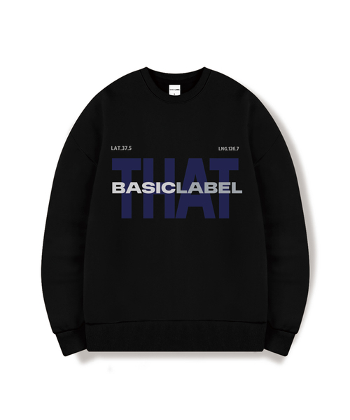 BASIC LABEL（ベーシックラベル）の「Type That Oversized Sweatshirt 5 Color [BLBM_1004]（スウェット・レディース・ブラック/ネイビー/グレー/ライトグレー/ホワイト・LARGE/X-LARGE/MEDIUM/SMALL）」の2枚目の写真
