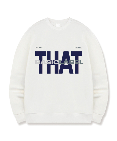 BASIC LABEL（ベーシックラベル）の「Type That Oversized Sweatshirt 5 Color [BLBM_1004]（スウェット・レディース・ブラック/ネイビー/グレー/ライトグレー/ホワイト・LARGE/X-LARGE/MEDIUM/SMALL）」の6枚目の写真