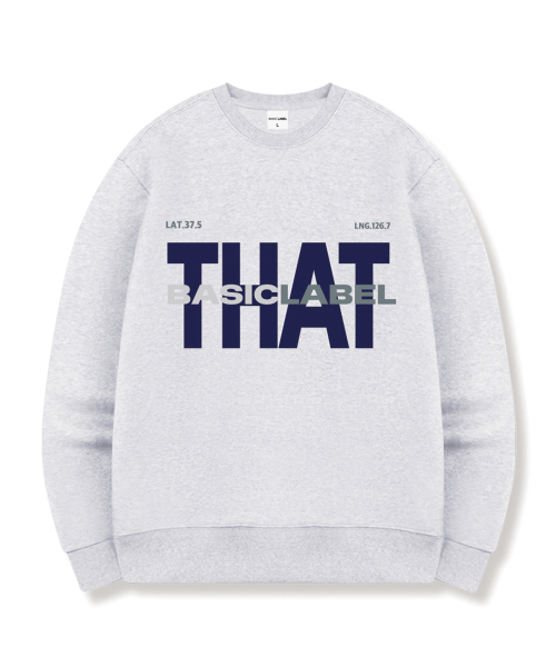 BASIC LABEL（ベーシックラベル）の「Type That Oversized Sweatshirt 5 Color [BLBM_1004]（スウェット・レディース・ブラック/ネイビー/グレー/ライトグレー/ホワイト・LARGE/X-LARGE/MEDIUM/SMALL）」の7枚目の写真