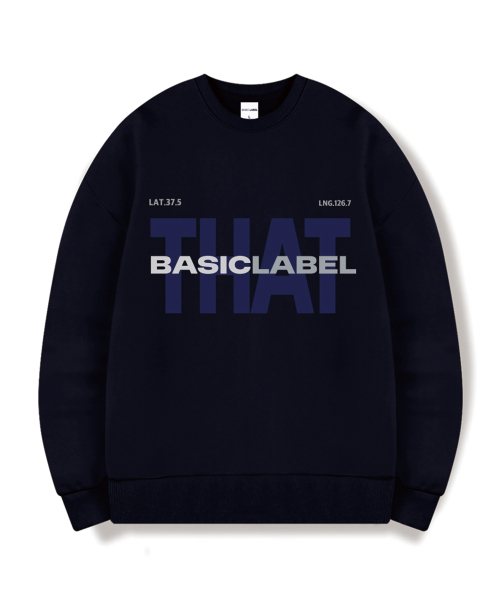 BASIC LABEL（ベーシックラベル）の「Type That Oversized Sweatshirt 5 Color [BLBM_1004]（スウェット・レディース・ブラック/ネイビー/グレー/ライトグレー/ホワイト・LARGE/X-LARGE/MEDIUM/SMALL）」の8枚目の写真
