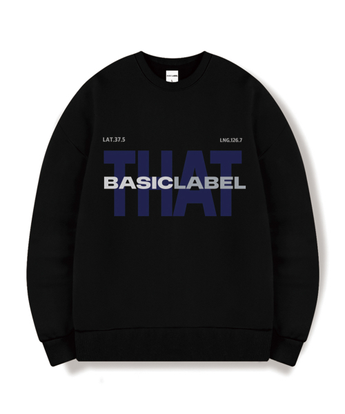 BASIC LABEL（ベーシックラベル）の「Type That Oversized Sweatshirt 5 Color [BLBM_1004]（スウェット・レディース・ブラック/ネイビー/グレー/ライトグレー/ホワイト・LARGE/X-LARGE/MEDIUM/SMALL）」の9枚目の写真