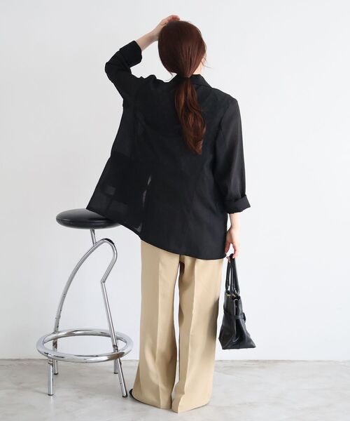 le.coeur blanc（ルクールブラン）の「センタープレスイージーパンツ（その他パンツ・レディース・ブラウン/ベージュ・38）」の16枚目の写真