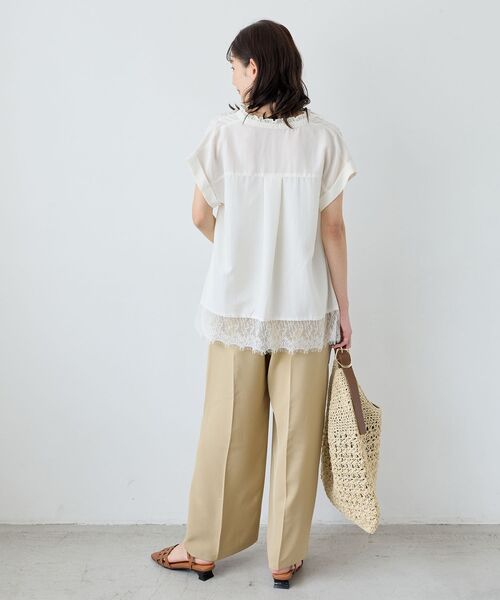 le.coeur blanc（ルクールブラン）の「センタープレスイージーパンツ（その他パンツ・レディース・ブラウン/ベージュ・38）」の20枚目の写真