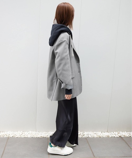 SLOBE IENA(スローブイエナ)の「《WEB限定カラーあり/追加2》PE SHARK ビックジャケット(テーラードジャケット・レディース・グレー/ブラウン/ブラック・FREE)」の11枚目の写真