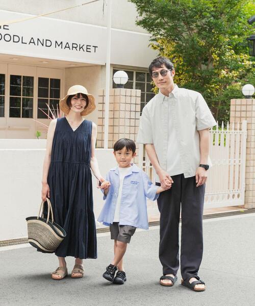URBAN RESEARCH DOORS（アーバンリサーチドアーズ）の「『150サイズあり』ロゴ刺繍ストライプシャツ(KIDS)（シャツ/ブラウス・キッズ・ベージュ/ブルー・120/150/135）」の21枚目の写真