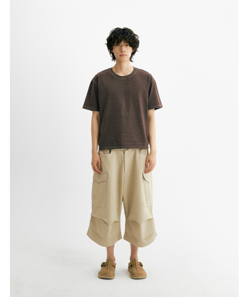 THEN OUR(デンアワー)の「ピグメントストライプクロップ半袖Tシャツ(バーガンディ)(Tシャツ/カットソー・メンズ・その他・X-LARGE/LARGE/MEDIUM)」の5枚目の写真