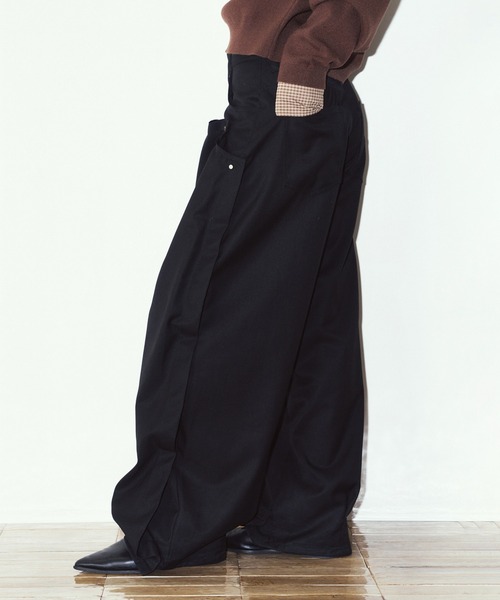 Cassette Chart(カセットチャート)の「【Knuth Marf】cling draped pants KM26EAG04(その他パンツ・レディース・ブラウン/ブラック・XS/M/S)」の5枚目の写真