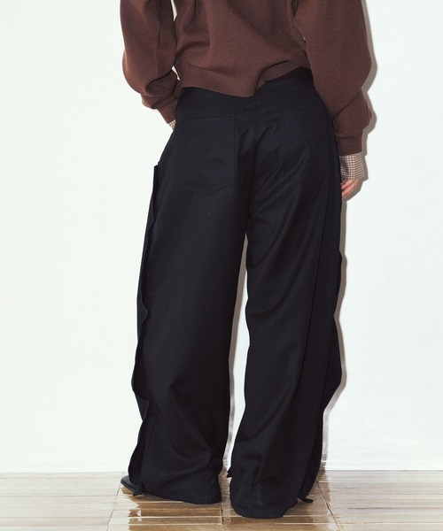 Cassette Chart(カセットチャート)の「【Knuth Marf】cling draped pants KM26EAG04(その他パンツ・レディース・ブラウン/ブラック・XS/M/S)」の6枚目の写真