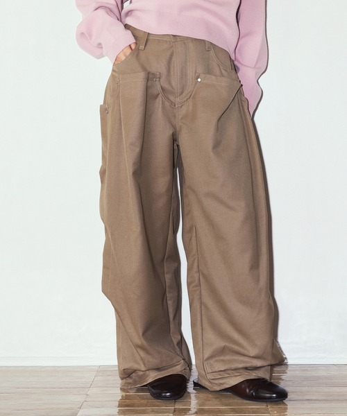 Cassette Chart(カセットチャート)の「【Knuth Marf】cling draped pants KM26EAG04(その他パンツ・レディース・ブラウン/ブラック・XS/M/S)」の7枚目の写真