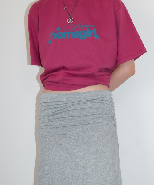HOMEBODY THINGS(ホームバディ ティングズ)の「Cotton Shirring Long Skirt (GRAY)(スカート・レディース・その他・2/1)」の5枚目の写真