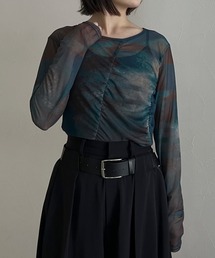 PAGEBOY | シャーリングシアーソウガラロングスリーブ(その他トップス)