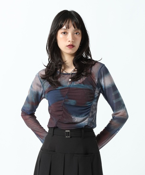 PAGEBOY（ページボーイ）の「シャーリングシアーソウガラロングスリーブ（その他トップス・レディース・ホワイト系その他/グレー系その他/ブルー系その他・FREE）」の19枚目の写真
