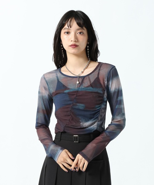 PAGEBOY（ページボーイ）の「シャーリングシアーソウガラロングスリーブ（その他トップス・レディース・ホワイト系その他/グレー系その他/ブルー系その他・FREE）」の20枚目の写真