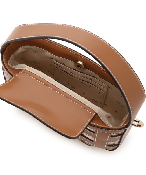 Guess(ゲス)の「FRANKIE Mini Hobo Bag ショルダーバッグ(ハンドバッグ・レディース・キャメル/ブラック・ONE SIZE)」の12枚目の写真