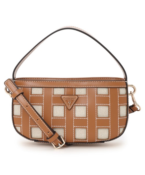 Guess(ゲス)の「FRANKIE Mini Hobo Bag ショルダーバッグ(ハンドバッグ・レディース・キャメル/ブラック・ONE SIZE)」の4枚目の写真