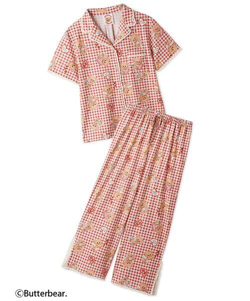 セール】【WEB限定】【セット商品】【BUTTERBEAR】開襟シャツ＆カット