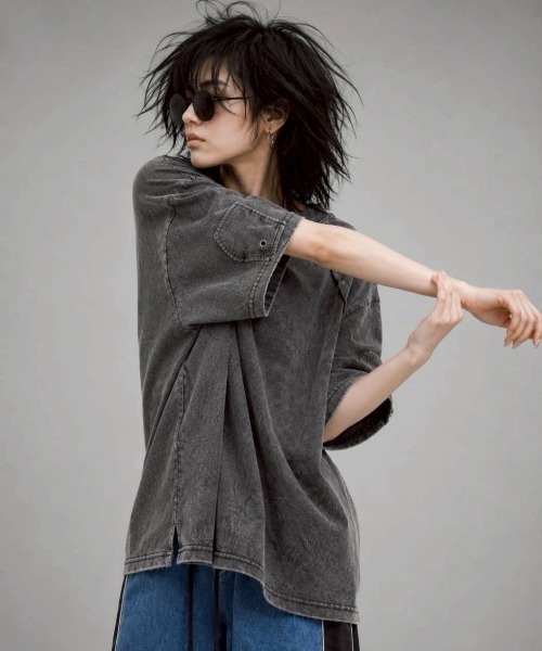 KAMINARI_TOKIO（カミナリトキオ）の「ヴィンテージライクミリタリーTシャツ（Tシャツ/カットソー・レディース・ブラック/グレー・FREE）」の20枚目の写真