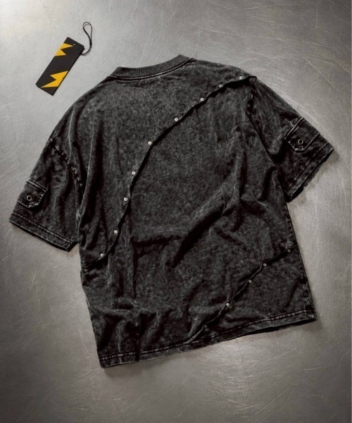 KAMINARI_TOKIO（カミナリトキオ）の「ヴィンテージライクミリタリーTシャツ（Tシャツ/カットソー・レディース・ブラック/グレー・FREE）」の14枚目の写真