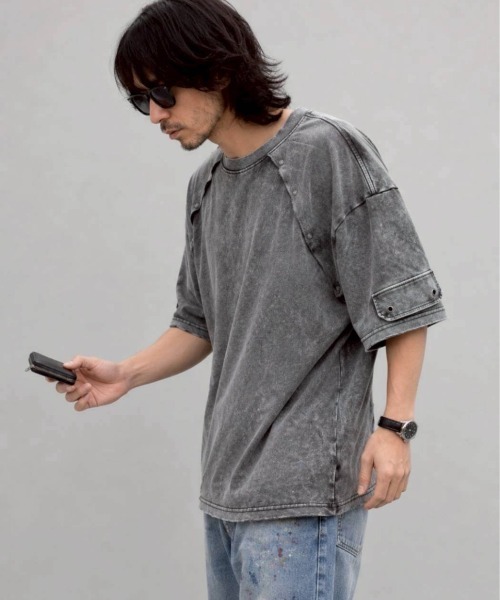 KAMINARI_TOKIO（カミナリトキオ）の「ヴィンテージライクミリタリーTシャツ（Tシャツ/カットソー・レディース・ブラック/グレー・FREE）」の16枚目の写真