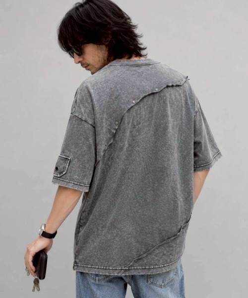 KAMINARI_TOKIO（カミナリトキオ）の「ヴィンテージライクミリタリーTシャツ（Tシャツ/カットソー・レディース・ブラック/グレー・FREE）」の17枚目の写真