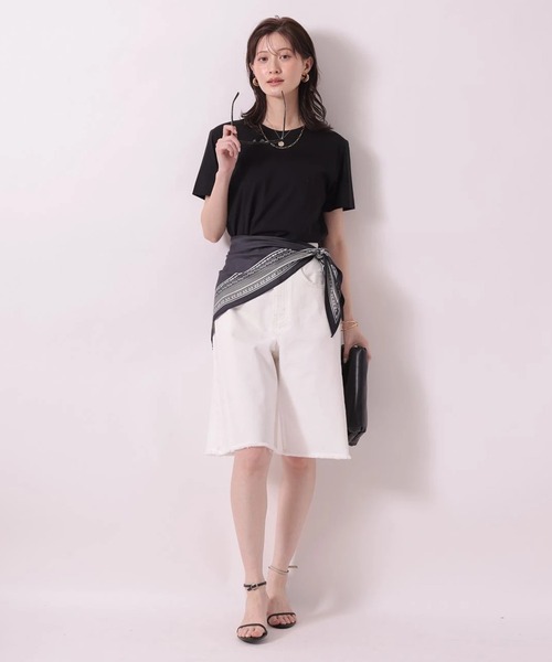 Arpege story（アルページュストーリー）の「ハーフデニムパンツ（その他パンツ・レディース・ホワイト/ブラック・2/1）」の16枚目の写真