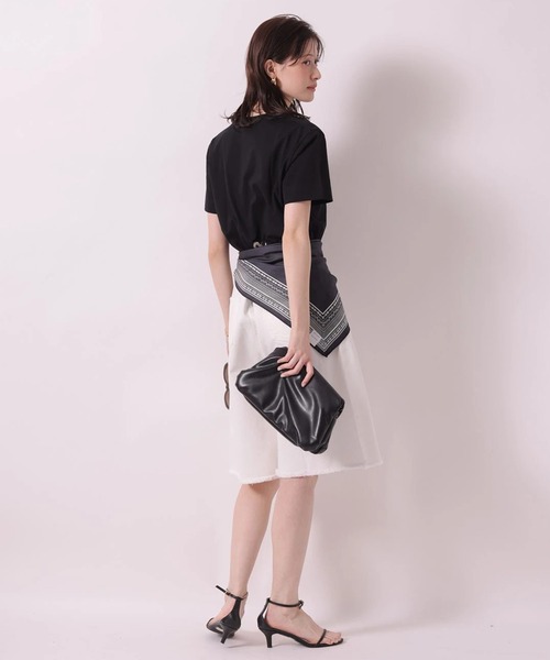 Arpege story（アルページュストーリー）の「ハーフデニムパンツ（その他パンツ・レディース・ホワイト/ブラック・2/1）」の6枚目の写真