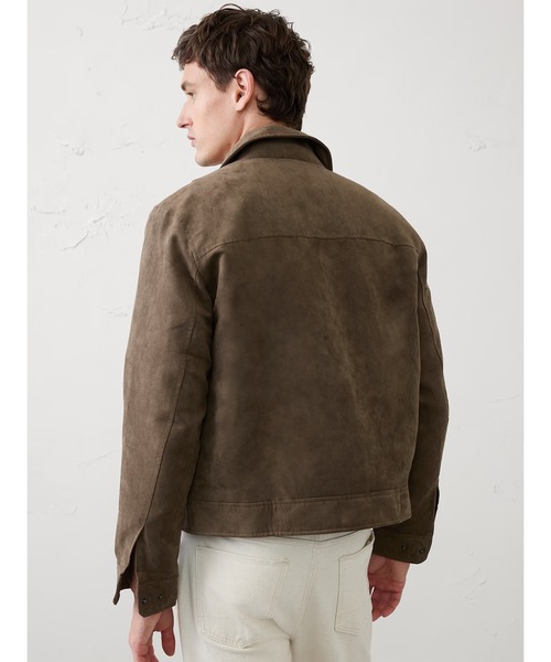 BANANA REPUBLIC FACTORY STORE(バナナリパブリック ファクトリーストア)の「BANANA REPUBLIC FACTORY STORE ヴィーガンスエードジップジャケット(その他アウター・メンズ・ベージュ・XL/S/M/L)」の4枚目の写真
