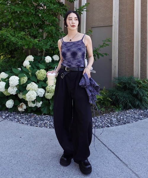 Ameri(アメリ)の「FRINGE CARDIGAN WITH CAMISOLE(その他トップス・レディース・グレー/ネイビー/パープル・FREE)」の22枚目の写真