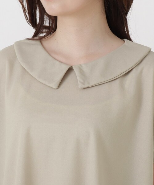 one'sterrace(ワンズテラス)の「【ひんやり】接触冷感 ポロ風鹿の子プルオーバー(Tシャツ/カットソー・レディース・ブラック系8/ネイビー系5/ベージュ系8・02)」の7枚目の写真