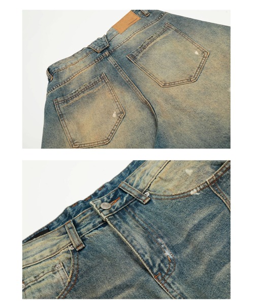 mushwear(マッシュウェア)の「ユーズド加工ワイドバギーデニムパンツ(デニムパンツ・メンズ・ブルー・XX-LARGE/LARGE/SMALL)」の9枚目の写真