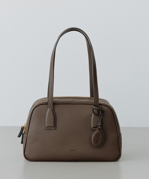 E'POR(エポール)の「【E'POR】TWO BOSTON BAG Medium/撥水・26AW新型(ハンドバッグ・レディース・ブラック/ダークブラウン・FREE)」の9枚目の写真