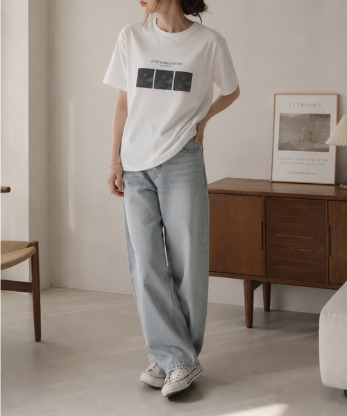 boemy（ボエミー）の「フォトグラフィック カジュアル Tシャツ（Tシャツ/カットソー・レディース・ホワイト・M）」の4枚目の写真