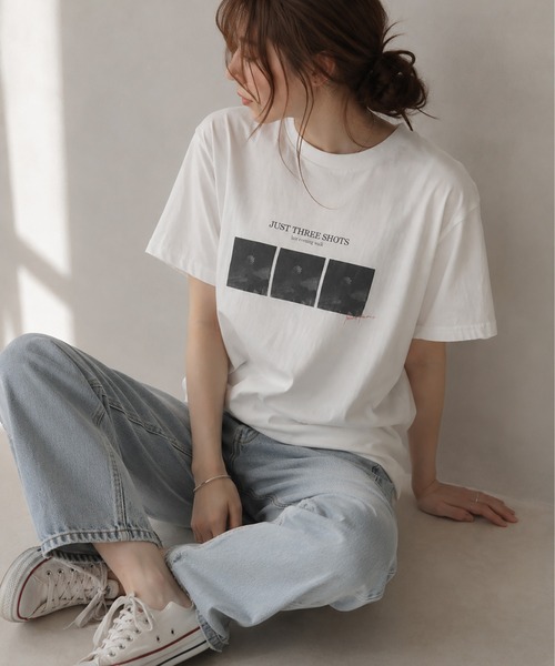 boemy（ボエミー）の「フォトグラフィック カジュアル Tシャツ（Tシャツ/カットソー・レディース・ホワイト・M）」の3枚目の写真