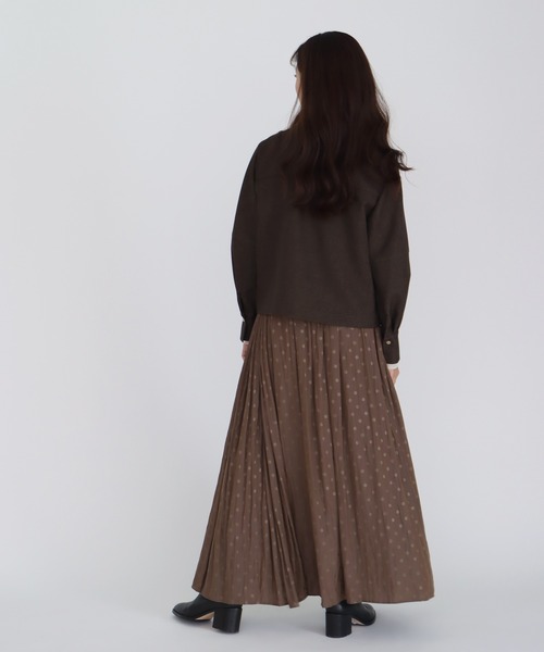 DRESSLAVE（ドレスレイブ）の「【B7/ベーセッツ】shirt blouson(シャツブルゾン)（ブルゾン・レディース・ブラウン/グレー・38）」の5枚目の写真